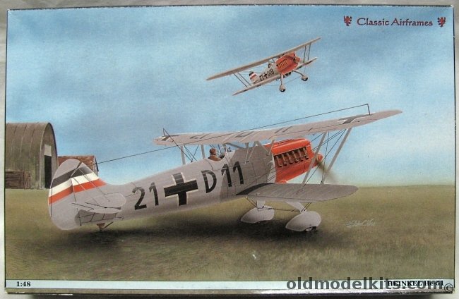 Classic Airframes 1/48 Heinkel He-51 - With Extra Parts and Decals - Luftwaffe 1/JG132 Richthofen 19353 / Spanish Civil War 1/J88 Legion Condor 1937 flown by Eduard Neumann, 96-407 plastic model kit